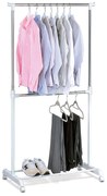 Ruhatartó állvány króm/fehér, 80 x 170 cm