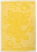 Gyerek törölköző BEBÉ cica sárga 30x50 cm