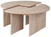 Dohányzóasztal LUVIA, márványmintás dekor, bézs