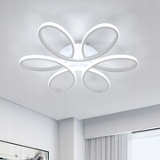 Lampa Sufitowa Led Zyrandol Do Kuchni Biały Nowoczesna Do Salonu 75W 6500K