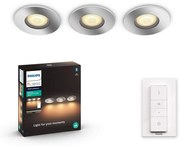 Philips Philips - KÉSZLET 3x LED Szabályozható fürdőszobai lámpa 1xGU10/5W/230V IP44 + távirányító P3791