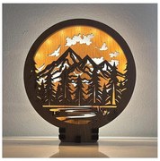 Li-Go 23583/DUB2 - LED Fényerőszabályozható asztali dekoráció LED/12W/230V 20x22 cm tölgy