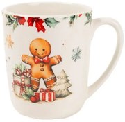 Karácsonyi nagyméretű kerámia bögre - 500 ml Mézeskalácsos