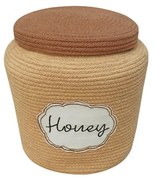 Világosbarna textil játéktároló kosár ø 28x27 cm Honey Pot – Lorena Canals