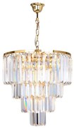 Brilagi - LED Kristály csillár láncon MOZART 5xE14/40W/230V arany BG-17106/4+1-GLD