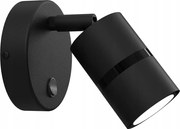 Állítható fali lámpa G10 kapcsolóval, fekete