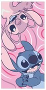 Lilo és Stitch A csillagkutya törölköző fürdőlepedő pink 70x140 cm (Fast Dry)