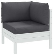 3 db melange antracitszürke szövet raklappárna