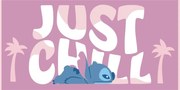 Disney Lilo és Stitch, A csillagkutya Just Chill fürdőlepedő, strand törölköző 70x140cm (Fast Dry)