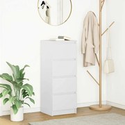 fehér szerelt fa tálalóasztal 37,5x35x99 cm