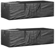 2 db fekete polietilén karácsonyfa-tároló táska