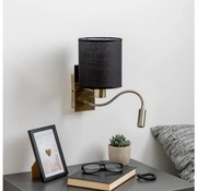 Brilagi - LED Fali lámpa NUBILA 1xE27/25W/230V + LED/3W réz/fekete