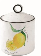 Citrom mintás porcelán konyhai tároló, Amalfi