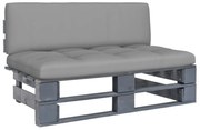 szürke impregnált fenyőfa kerti középső raklapkanapé