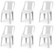 Burco Kerti szék Fehér - 6 DB O