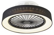 Mennyezeti ventilátor fekete 47 cm LED-del, fényerőszabályzóval és távirányítóval - Emily