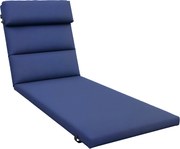 Outsunny Pihenőszék Párna 196x63x6 cm Pamut Pihenőmatrac Vízlepergető Anyagú Ülő- és Hátpárnával Kert, Terasz, Erkély Részére Sötétkék | Aosom