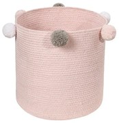 Világos rózsaszín textil játéktároló kosár ø 30x30 cm Bubbly – Lorena Canals