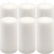 Paraffin gyertya 15 cm 65 óra égési idő 6 db fehér