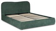 Kárpitozott Franciaágy Zöld Színben Ágynemütartóval. 160x200 BRISTOL