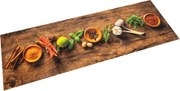vidaXL mosható fűszermintás bársony konyhaszőnyeg 45 x 150 cm