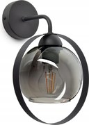 Fali lámpa Fekete Grafit Üveggömb