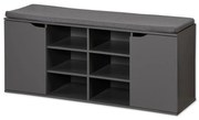 Kesper 15919 Cipőtartó állvány ülőkével, szürke, 103 x 48 x 30,5 cm