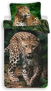 Egyszemélyes pamut gyerek ágyneműhuzat 140x200 cm Leopard "Green" – Jerry Fabrics