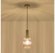 Csillár zsinóron 1xE27/15W/230V barna pr. 13 cm