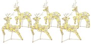 LED rénszarvasok 180 LED-del 6 pcs Arany PET