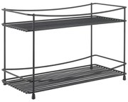 Lava fekete kétszintes fűszertartó polc - Metaltex
