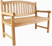 DIVERO 2 személyes pad kezelt teakfa 120 cm