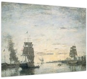 Kép - Eugène Boudin, Entrance to the Harbor, Le Havre, reprodukciók (70x50 cm)