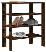 füstös tölgy színű szerelt fa cipőtartó 61x32x70 cm