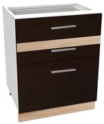 Salandra háromfiókos alsó konyhaszekrény IC 40 Dark sonoma N