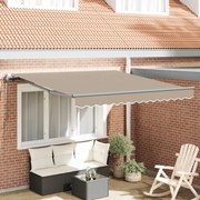 Automatikus Behúzható Napellenző Bézs 300x250 cm