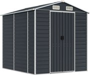 vidaXL antracitszürke horganyzott acél kerti fészer 191 x 215 x 198 cm