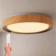 Brilagi - Dimmelhető LED mennyezeti lámpa FLOCO LED/48W/230V átm. 40 cm fa/fekete + távirányító