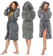 Fürdőköpeny Fluffy grey S/M