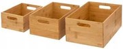 3 db-os bambusz doboz szett fogantyúkkal