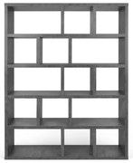 Szürke könyvespolc beton dekorral 150x198 cm Berlin – TemaHome