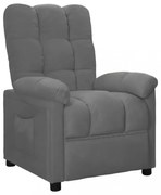 vidaXL világosszürke szövet dönthető fotel