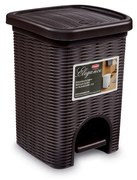 STEFANPLAST Fürdőszobai hulladékkosár Elegance 6l, barna