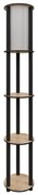 Asir Állólámpa polcokkal 1xE27/40W/230V 150 cm fekete/barna AS2113