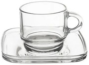 Orion Cozy üvegcsésze szett alátéttel, 6 db, 0,091ml, 91 ml