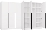 Aldabra SENSO 3D gardróbszekrény 150x56.5x200 cm, fehér-fekete