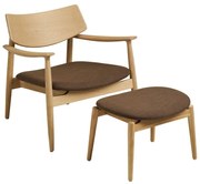 Barna fotel lábtartóval Olvera – House Nordic