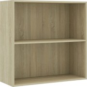 vidaXL sonoma tölgy színű szerelt fa könyvszekrény 80x30x76,5 cm