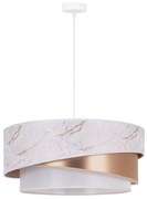 Duolla - Csillár zsinóron KOBO 1xE27/15W/230V átm. 45 cm fehér/rózsaarany