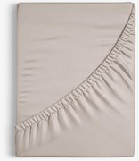 Goldea körgumis pamut lepedő - szürkésbarna 80 x 160 cm